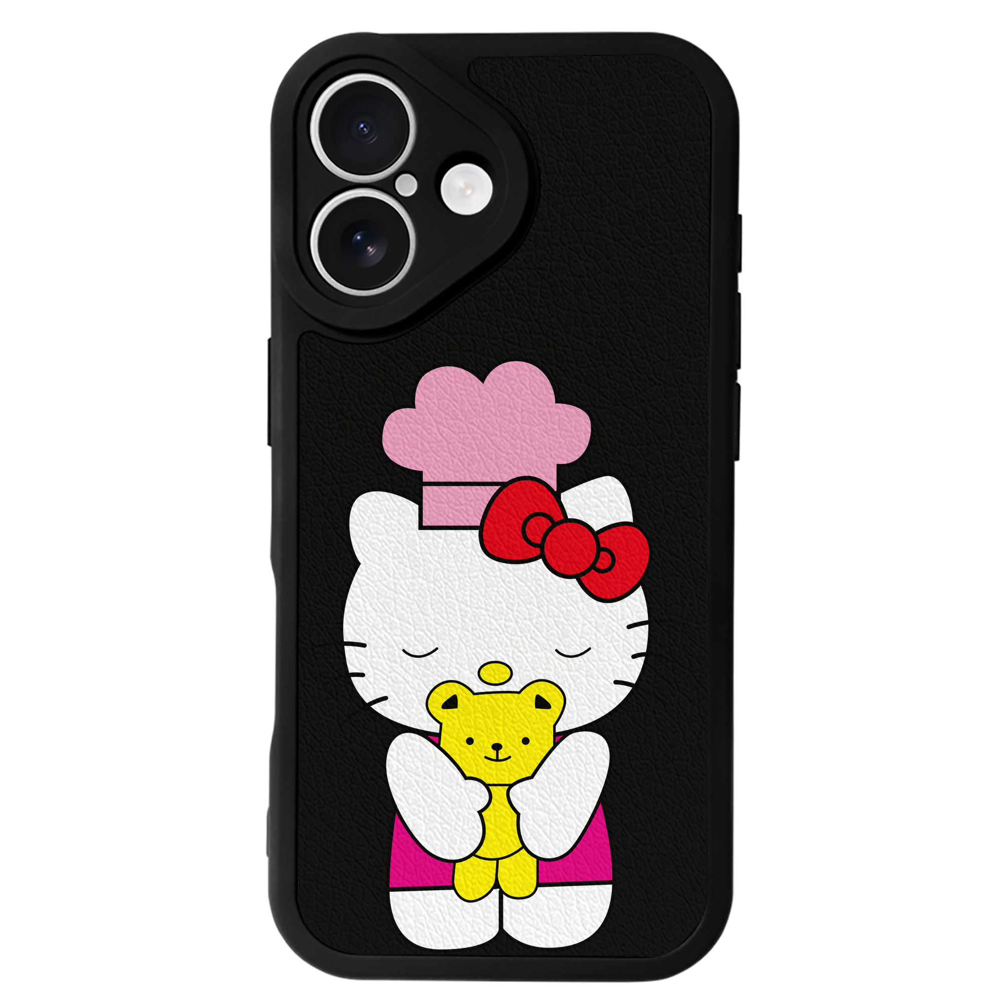 （画像用） Hello Kitty ハローキティ 【iPhone 16シリーズ対応】シリコンスマホケース（レザー調） 材質：シリコン